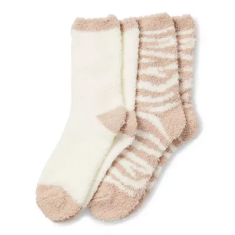 Mixit Cozy Womens 2 Pair Crew Socks