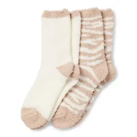 Mixit Cozy Womens 2 Pair Crew Socks