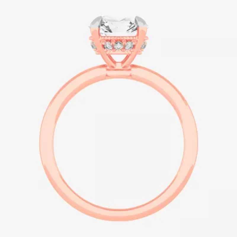 G-H / SI1-SI2) Womens 2 CT. T.W. Lab Grown White Diamond 14K Gold Round Solitaire Engagement Ring