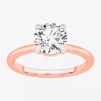 G-H / SI1-SI2) Womens 2 CT. T.W. Lab Grown White Diamond 14K Gold Round Solitaire Engagement Ring