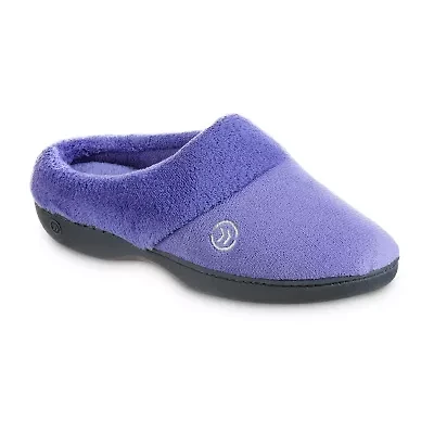 Isotoner® Mixed Microterry Hoodback Clog Slippers