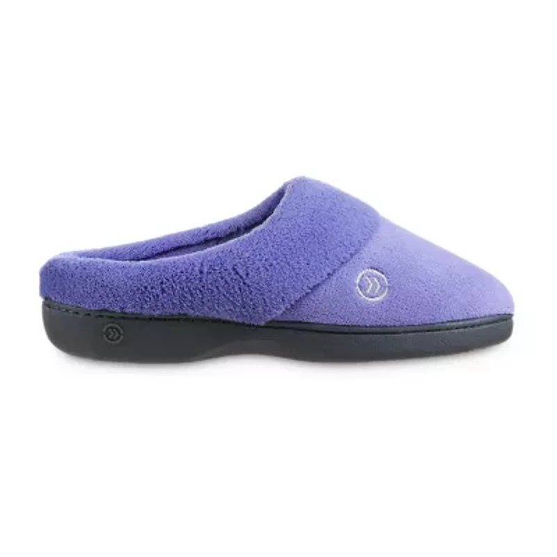 Isotoner® Mixed Microterry Hoodback Clog Slippers