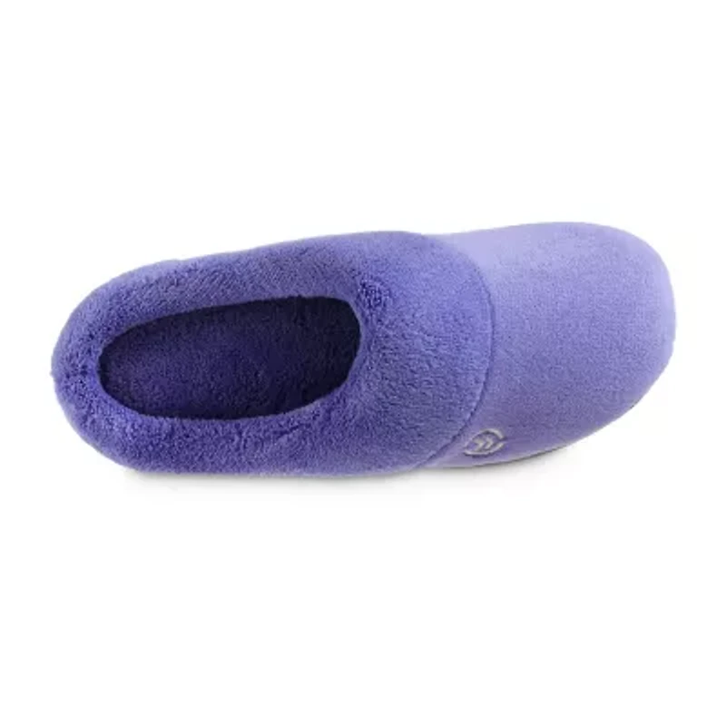 Isotoner® Mixed Microterry Hoodback Clog Slippers