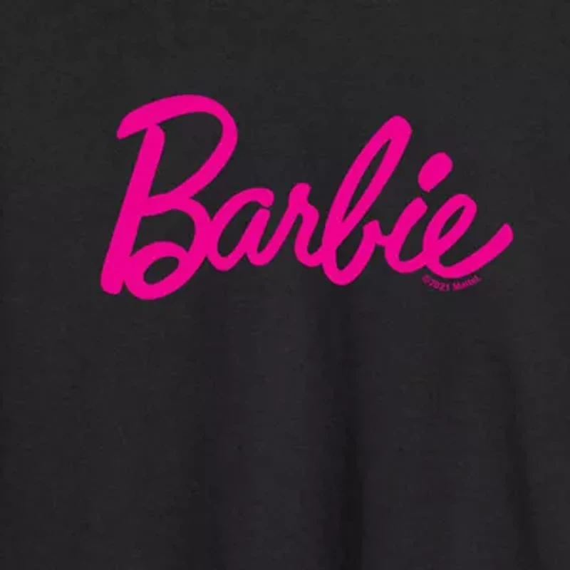 Mens Crew Neck Long Sleeve Barbie Graphic T-Shirt