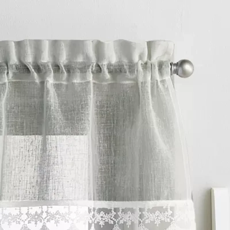 CHF Delicate Lace 3-pc. Rod Pocket Window Tier