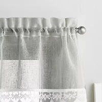 CHF Delicate Lace 3-pc. Rod Pocket Window Tier