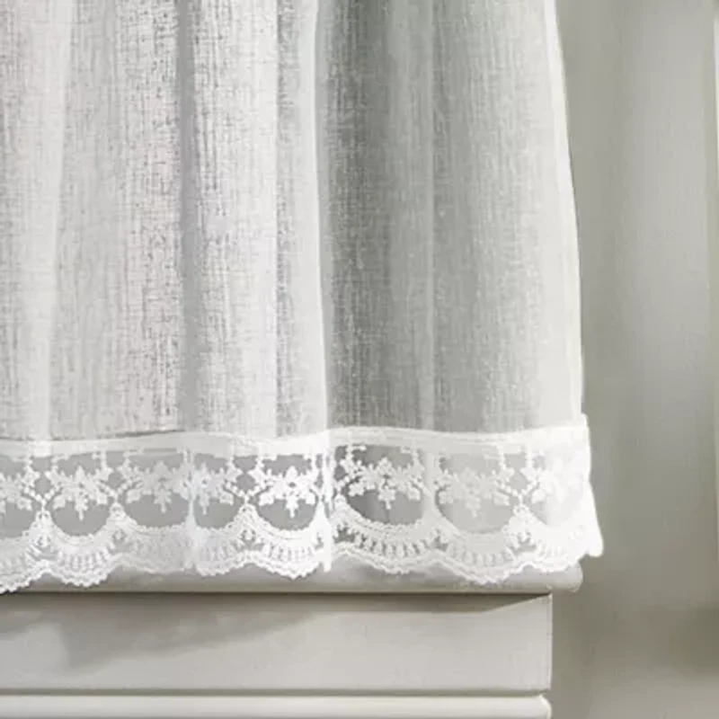 CHF Delicate Lace 3-pc. Rod Pocket Window Tier