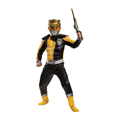 Little & Big Kid Boys Beast Morphers Gold Classic Muscle Power Rangers Costume