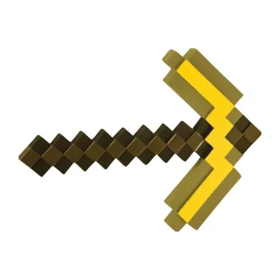 Little & Big Kid Unisex Minecraft Gold Pickaxe Costume Accessory