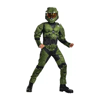 Little & Big Kid Boys Master Chief Infinite Muscle Halo Costume