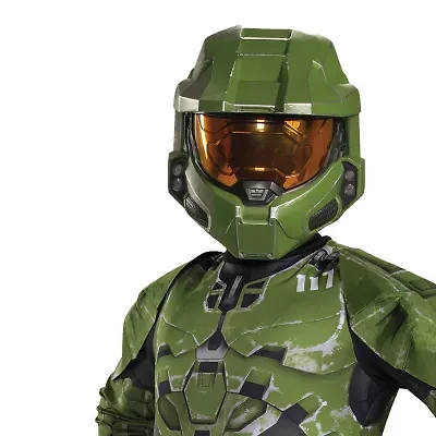 Little & Big Kid Unisex Halo Master Chief Infinite Half Mask Costume Accessory