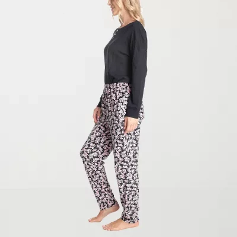 Hanes Womens Long Sleeve 2-pc. Pajama Sets
