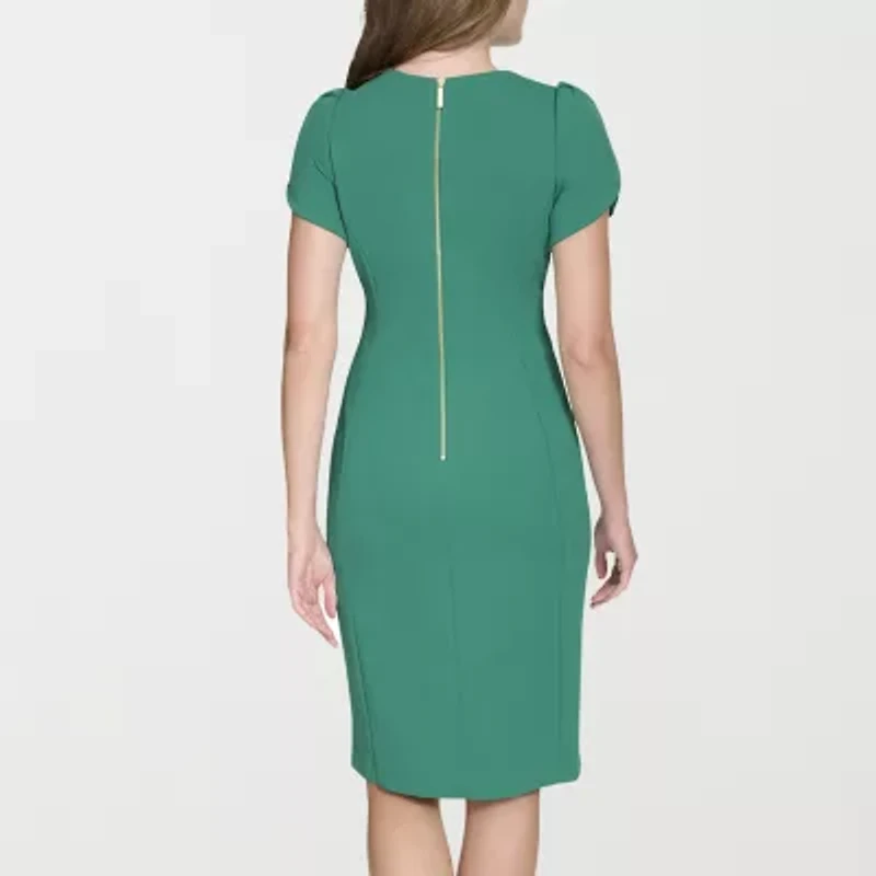Marc New York Womens Short Sleeve Sheath Dress