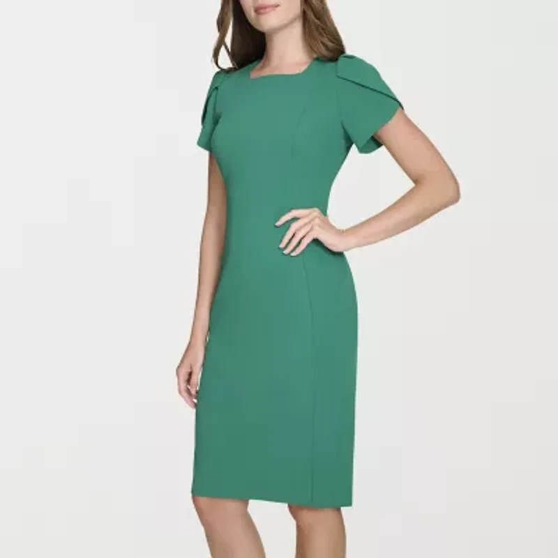 Marc New York Womens Short Sleeve Sheath Dress