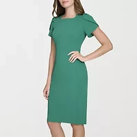 Marc New York Womens Short Sleeve Sheath Dress
