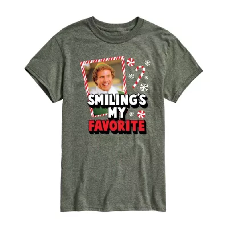 Mens Short Sleeve Elf Graphic T-Shirt