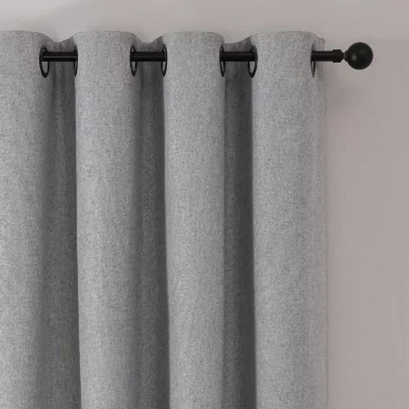 Max Blackout Leaf Reversible Grommet Top Energy Saving 100% Single Curtain Panel
