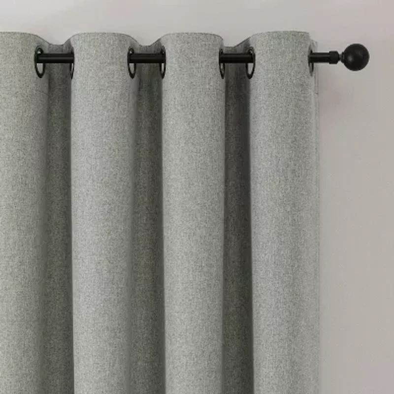 Max Blackout Leaf Reversible Grommet Top Energy Saving 100% Single Curtain Panel