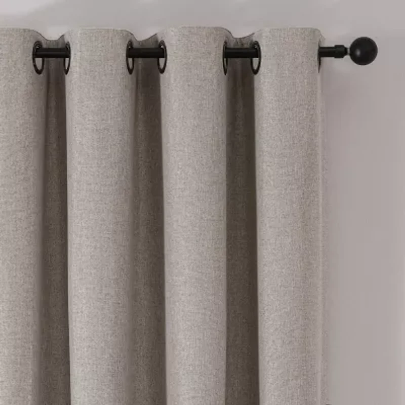Max Blackout Leaf Reversible Grommet Top Energy Saving 100% Single Curtain Panel