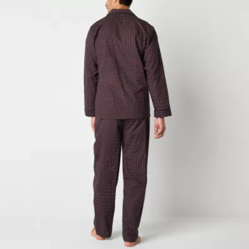 Stafford Modal Mens Long Sleeve 2-pc. Pajama Sets