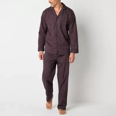 Stafford Modal Mens Long Sleeve 2-pc. Pajama Sets