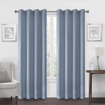 Regal Home Ayden Solid Grommet Top Energy Saving Blackout Single Curtain Panel