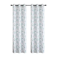 Regal Home Isla Printed Grommet Top Energy Saving Blackout Set of 2 Curtain Panel