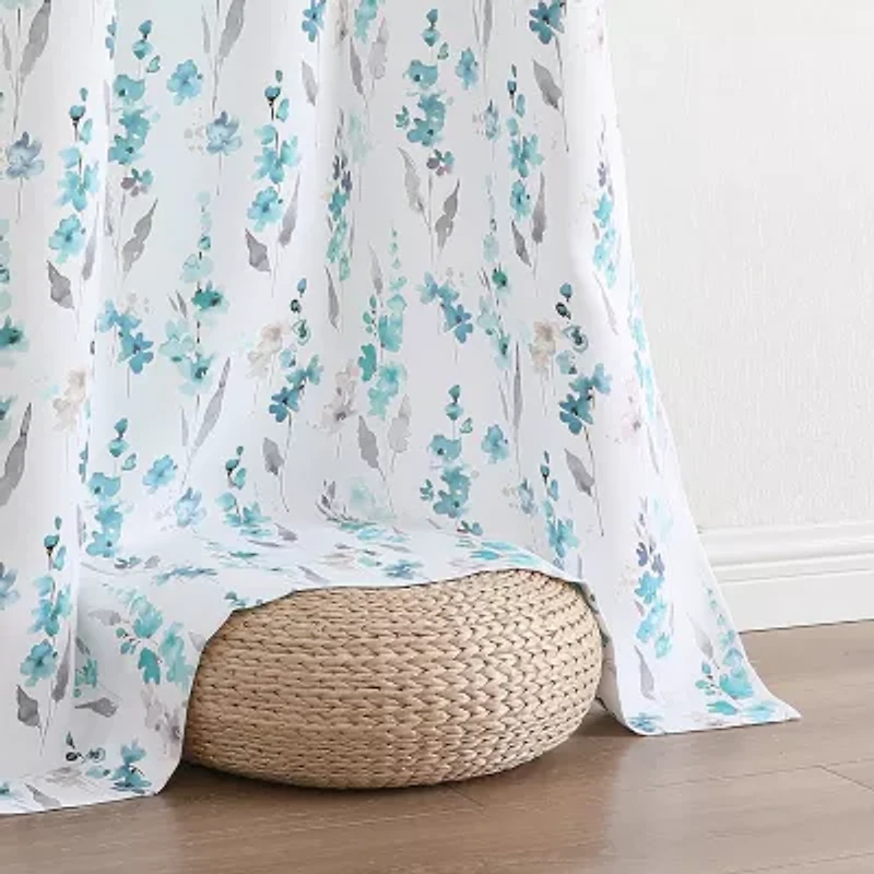Regal Home Isla Printed Grommet Top Energy Saving Blackout Set of 2 Curtain Panel