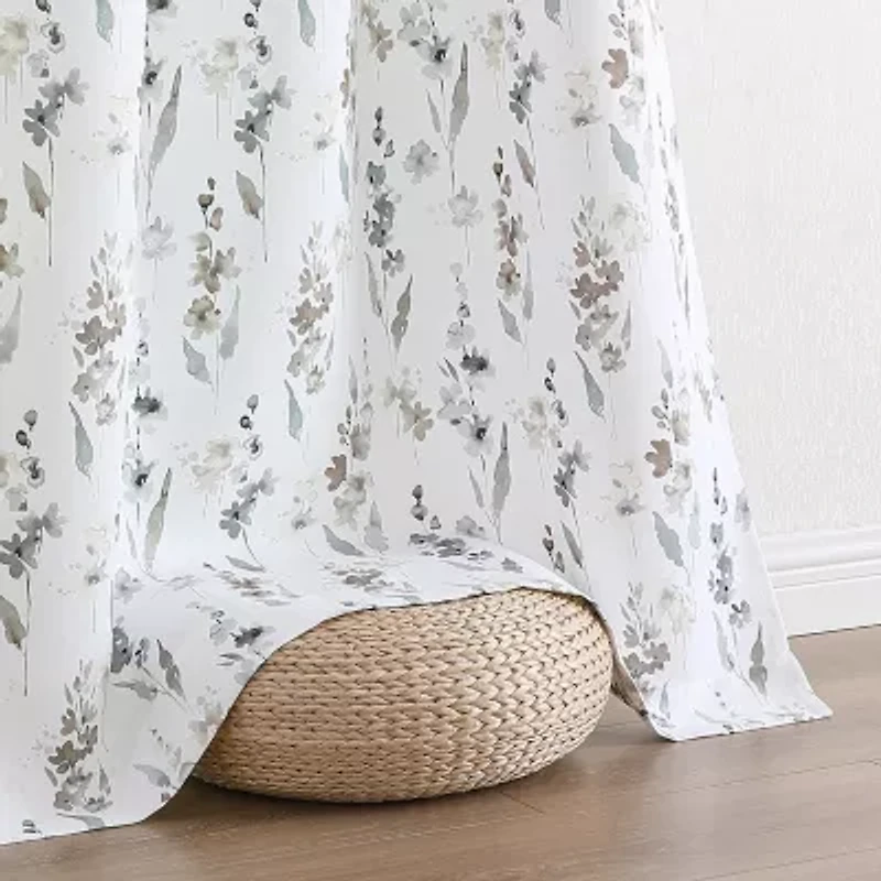 Regal Home Isla Printed Grommet Top Energy Saving Blackout Set of 2 Curtain Panel