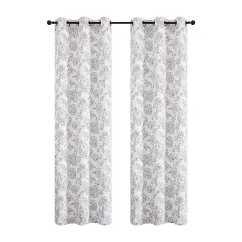 Regal Home Kelvis Printed Grommet Top Energy Saving Blackout Set of 2 Curtain Panel