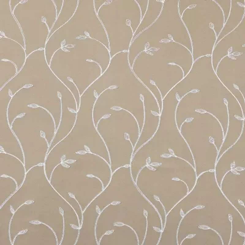 Regal Home Novah Embroidered Grommet Top Energy Saving Blackout Set of 2 Curtain Panel