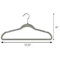 Elama Flocked Velvet With Stainless Steel Swivel Hooks 50-pc. Hangers