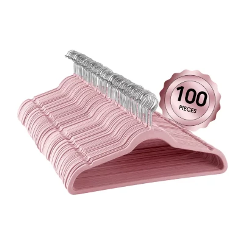 Elama Velvet Slim Profile Heavy Duty Felt 100-pc. Hangers