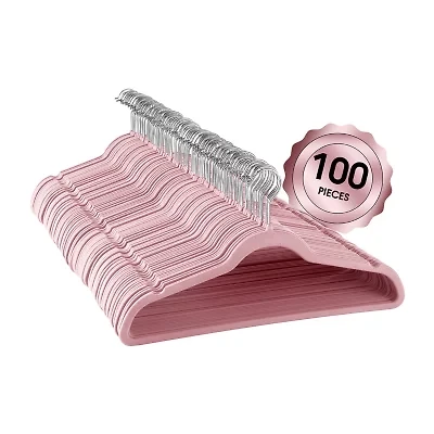 Elama Velvet Slim Profile Heavy Duty Felt 100-pc. Hangers
