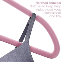 Elama Velvet Slim Profile Heavy Duty Felt 100-pc. Hangers