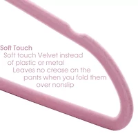 Elama Velvet Slim Profile Heavy Duty Felt 100-pc. Hangers