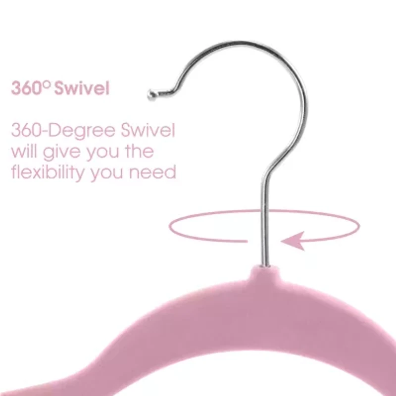 Elama Velvet Slim Profile Heavy Duty Felt 100-pc. Hangers