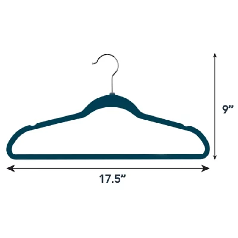 Elama Velvet Slim Profile Heavy Duty Felt -pc. Hangers