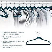 Elama Velvet Slim Profile Heavy Duty Felt -pc. Hangers