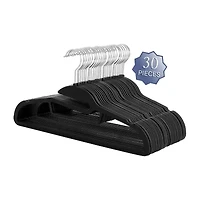 Elama Rubber Non Slip With U-Slide 30-pc. Hangers