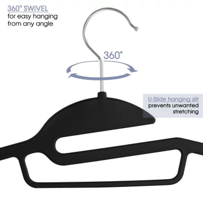 Elama Rubber Non Slip With U-Slide 30-pc. Hangers