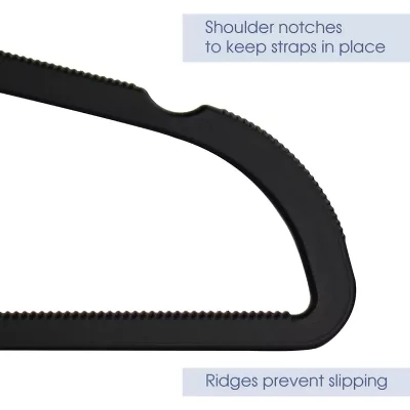 Elama Rubber Non Slip With U-Slide 30-pc. Hangers