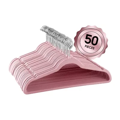 Elama Flocked Velvet 50-pc. Hangers