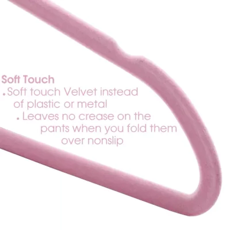 Elama Flocked Velvet 50-pc. Hangers