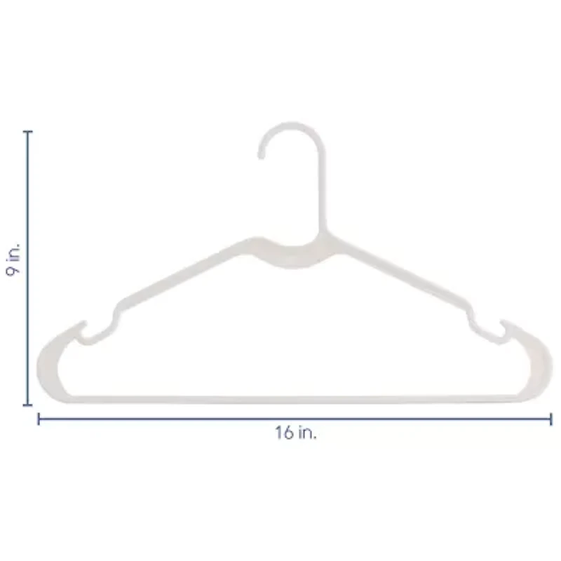 Elama Plastic With Notched Shoulders 50-pc. Hangers