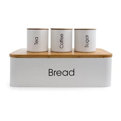 MegaChef Kitchen Bamboo Storage And Organization 4-pc. Canister
