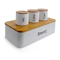 MegaChef Kitchen Bamboo Storage And Organization 4-pc. Canister