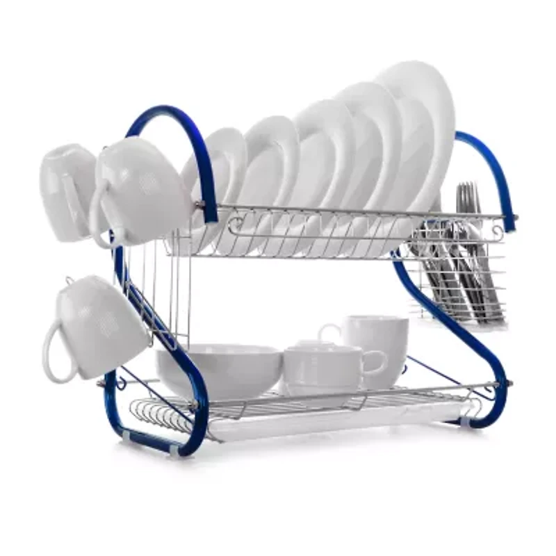 MegaChef 16" Two Shelf Dish Rack
