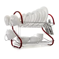 MegaChef 16" Two Shelf Dish Rack