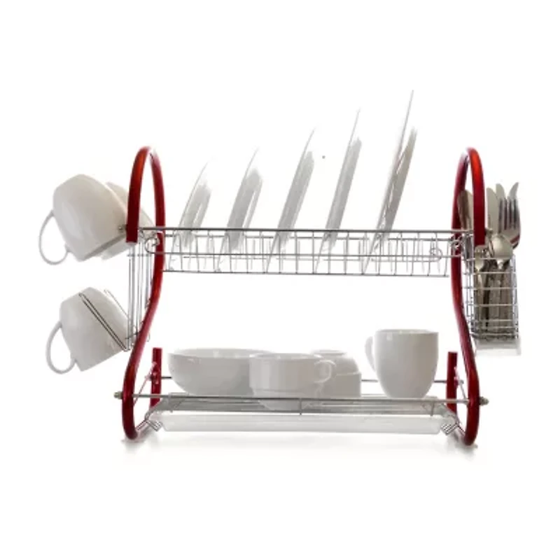 MegaChef 16" Two Shelf Dish Rack